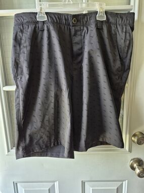Under Armour Match Play Deuces Black Patterned Performance Stretch Golf Shorts